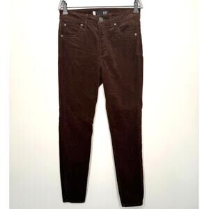 Kut from the Kloth Diana Fab Ab Skinny Brown Corduroy Pants, Petite Size 00